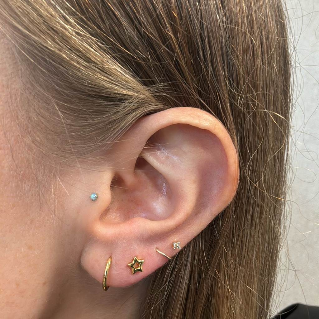 Gold Sterling Silver Stud Earrings Star Studs 25$